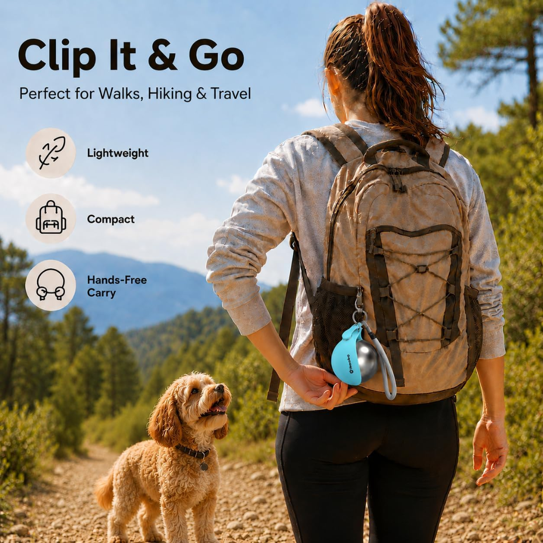Portable Dog Water Bottle & Travel Bowl